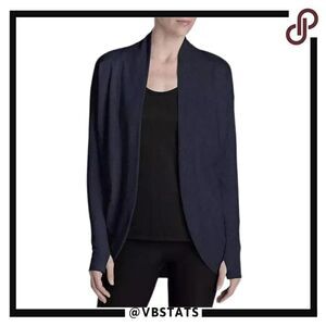 Eddie Bauer Ladies' Camp Fleece Wrap Cardigan - Midnight Heather - Size L